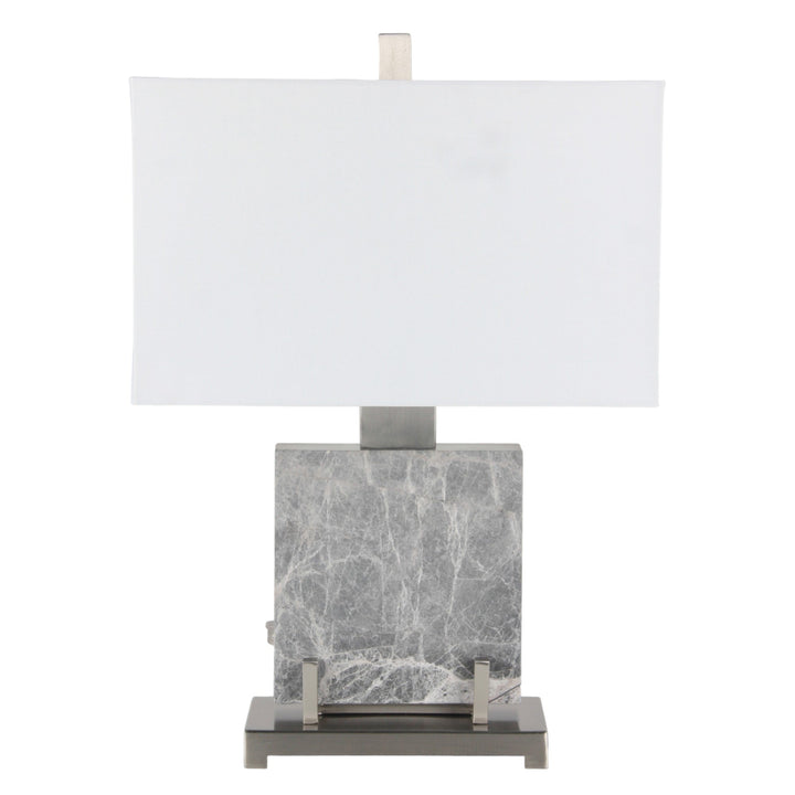 22" Lazio Grey Marble Lamp
