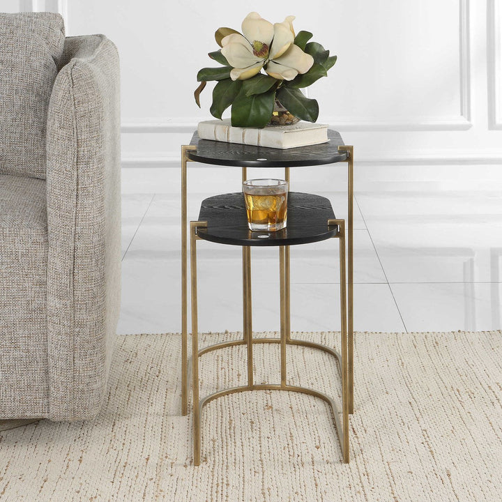 Uttermost Aztec Wood Nesting Tables, Set/2