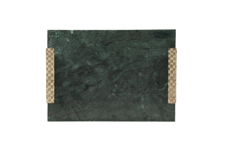 Marble Tray With Aluminium Handle-D-011022-8