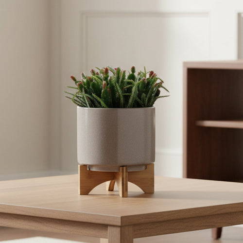 24" 2-TONE VASE, IVORY