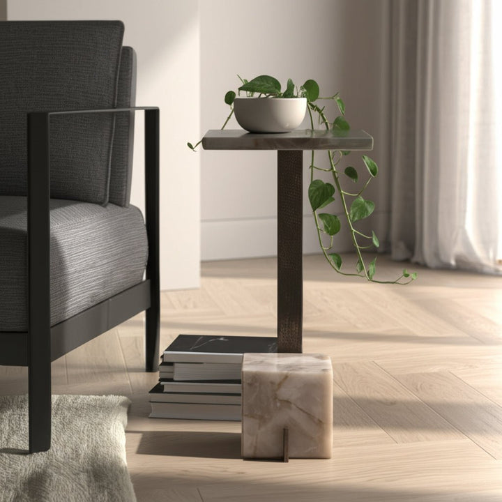 24" ROLLA SMOKEY QUARTZ SMALL COCKTAIL TABLE