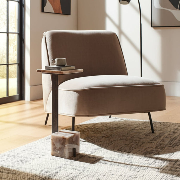 24" ROLLA SMOKEY QUARTZ SMALL COCKTAIL TABLE