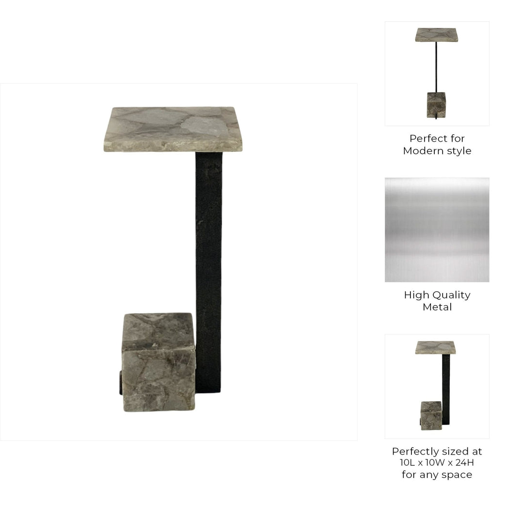 24" ROLLA SMOKEY QUARTZ SMALL COCKTAIL TABLE