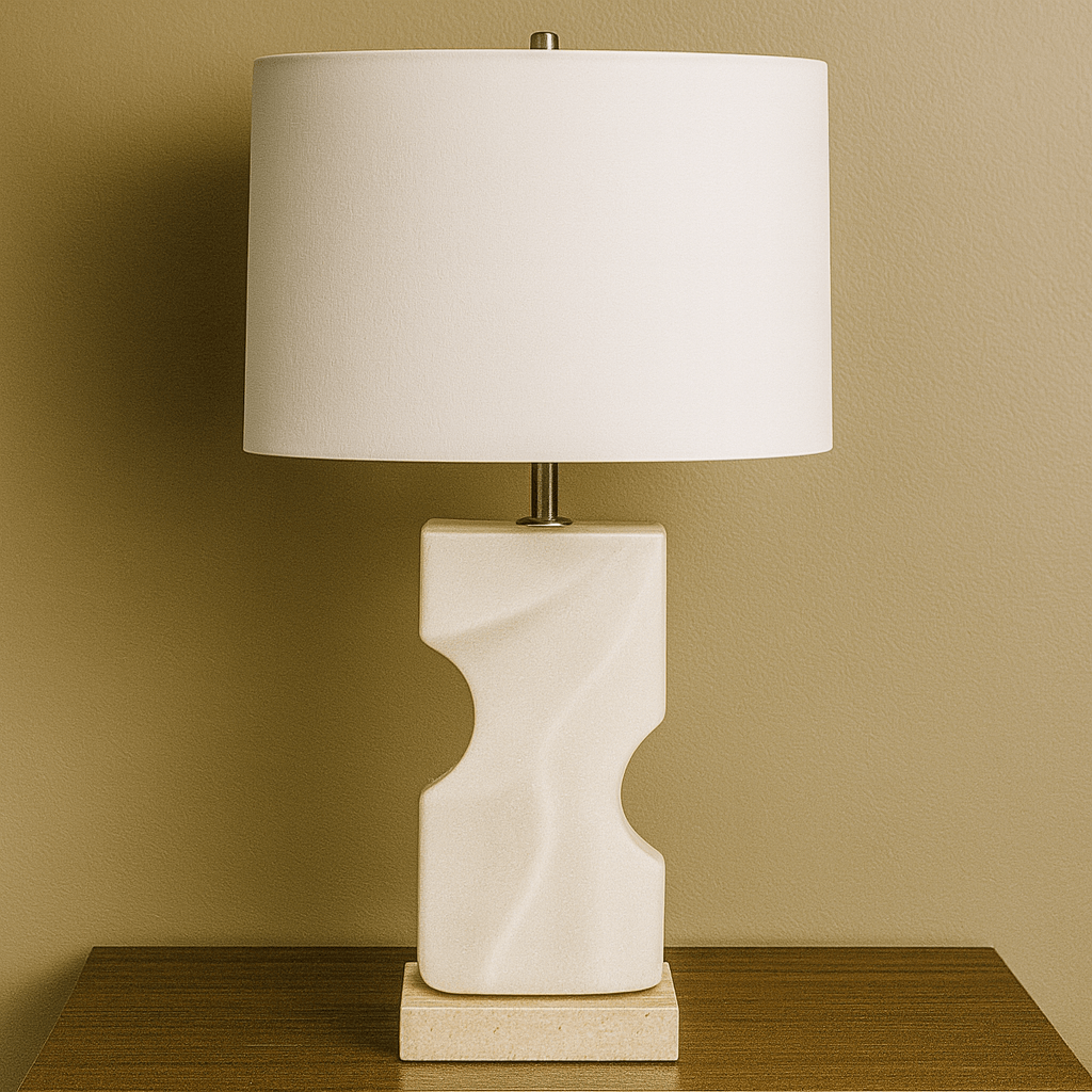 25" LARAMIE QUARTZ RESIN TABLE LAMP
