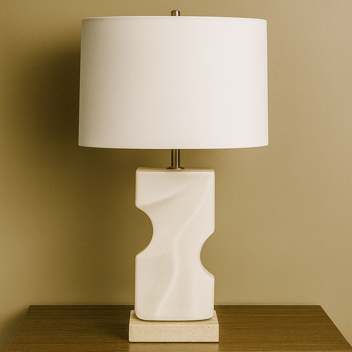 25" LARAMIE QUARTZ RESIN TABLE LAMP