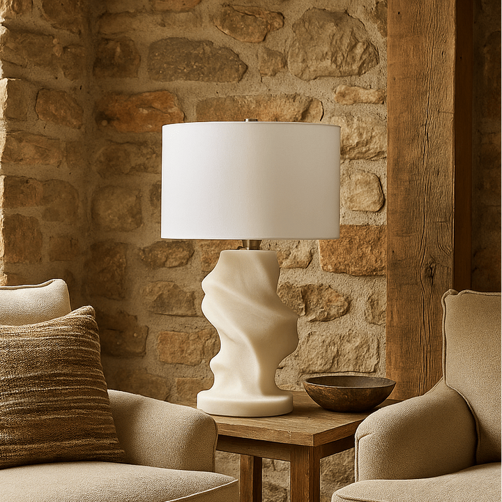 25" MARBLETUN QUARTZ RESIN TABLE LAMP