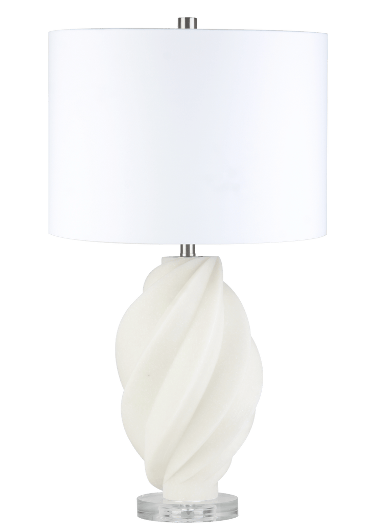 25" MILLS QUARTZ RESIN TABLE LAMP