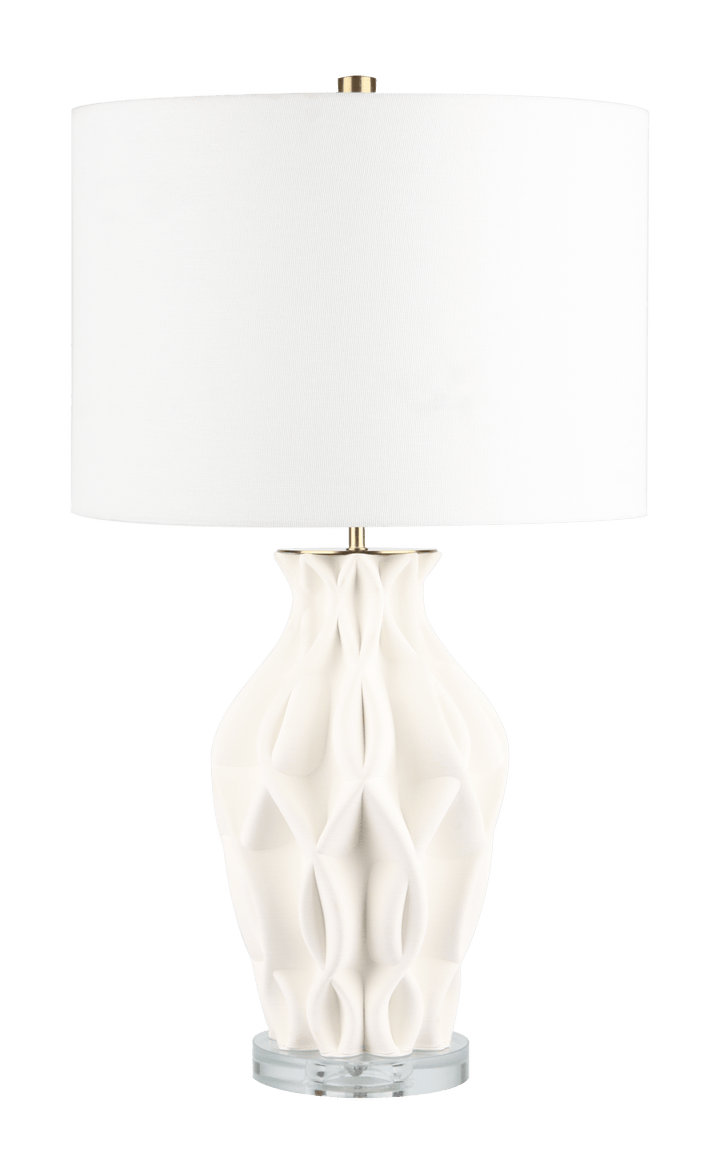 26" FREDRO 3D PRITNED CERAMIC TABLE LAMP