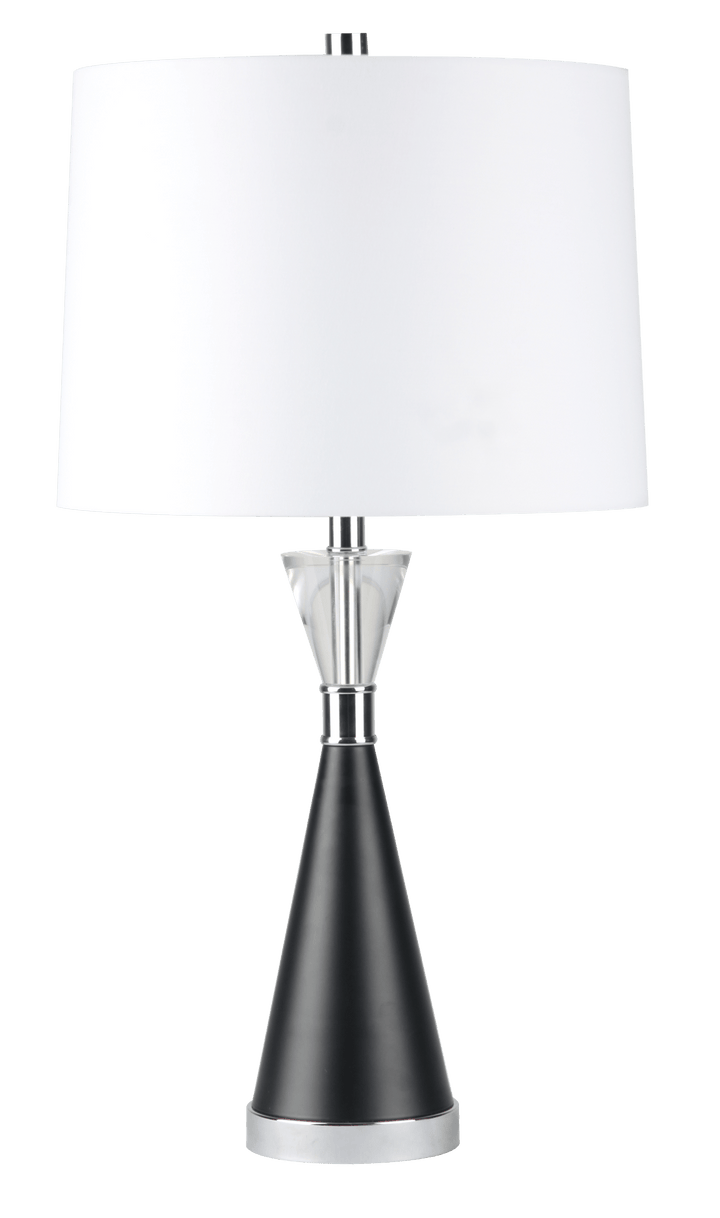 26" LEANDRAS CRYSTAL AND MARBLE TABLE LAMP