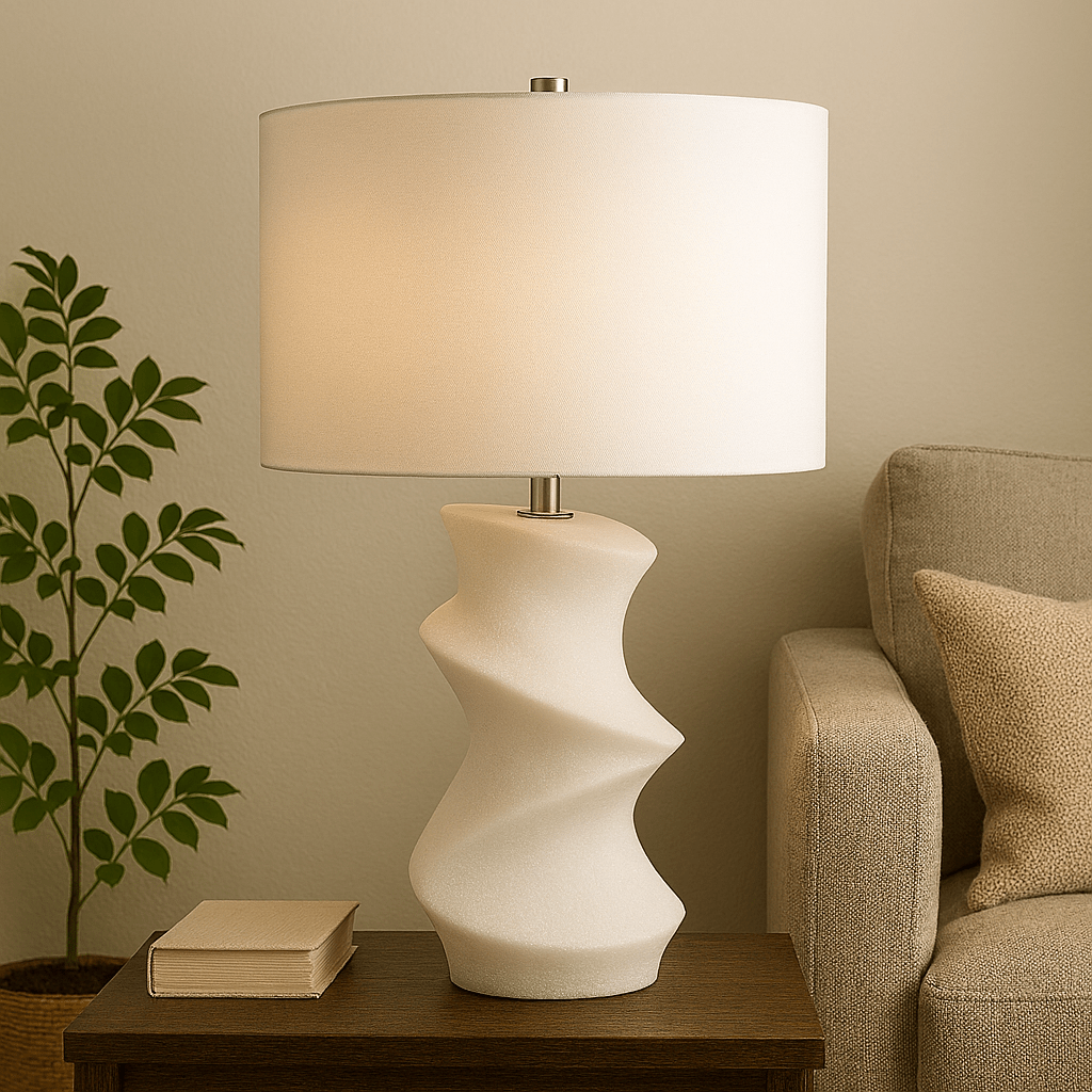 26" MONIQUE QUARTZ RESIN TABLE LAMP