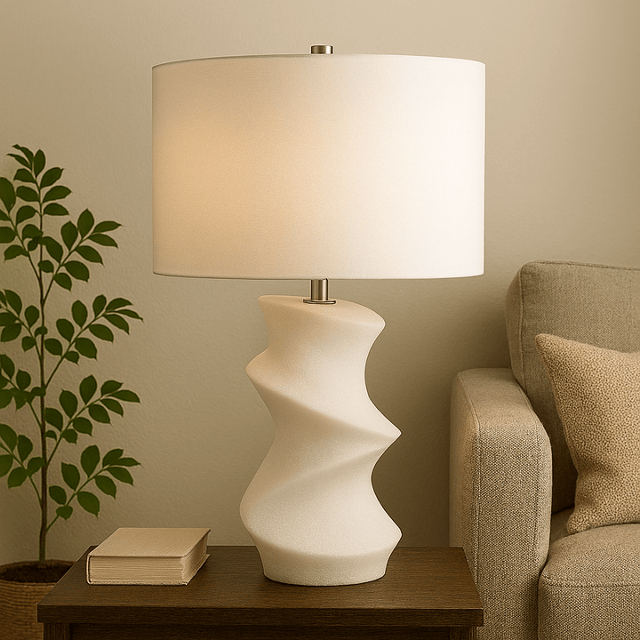26" MONIQUE QUARTZ RESIN TABLE LAMP