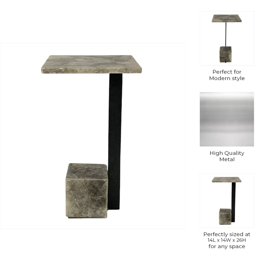 26" ROLLA SMOKEY QUARTZ LARGE COCKTAIL TABLE