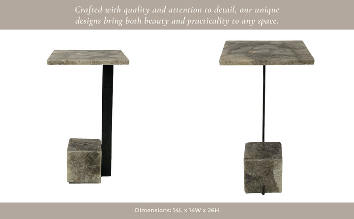 26" ROLLA SMOKEY QUARTZ LARGE COCKTAIL TABLE