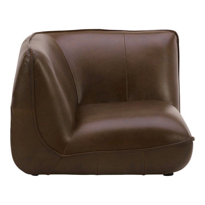 Zeppelin Leather Corner Chair Toasted Hickory