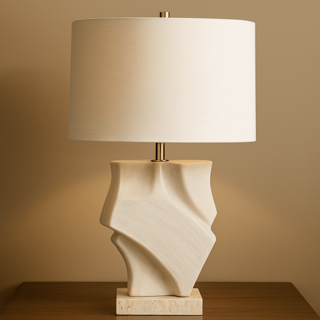 26.5" LUSCK QUARTZ RESIN TABLE LAMP