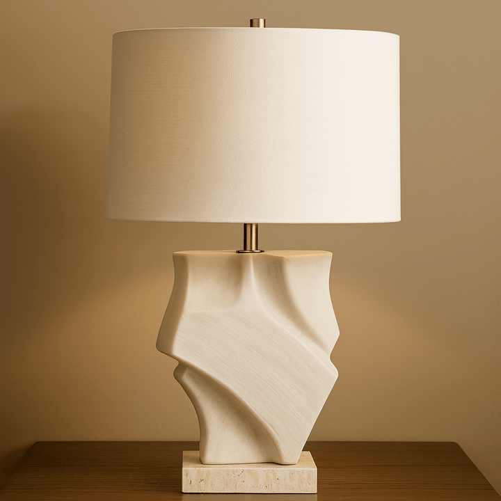 26.5" LUSCK QUARTZ RESIN TABLE LAMP