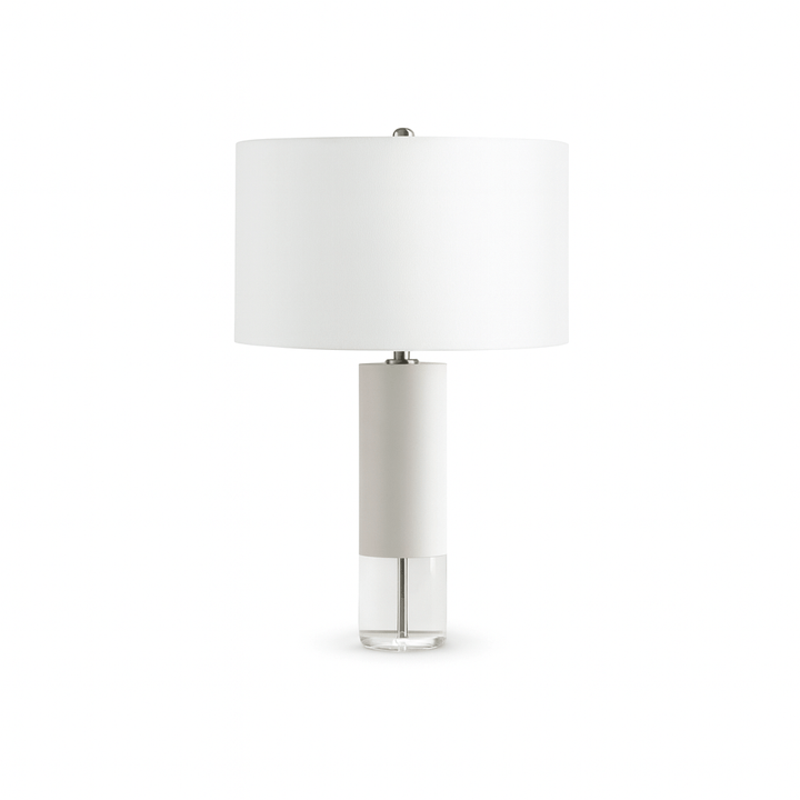 27" CERAMIC TABLE LAMP, WHITE