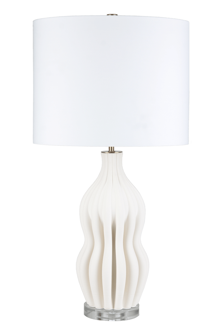 27" GOSTIN 3D PRINTED CERAMIC TABLE LAMP