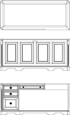 Brookhaven Left Pedestal Desk