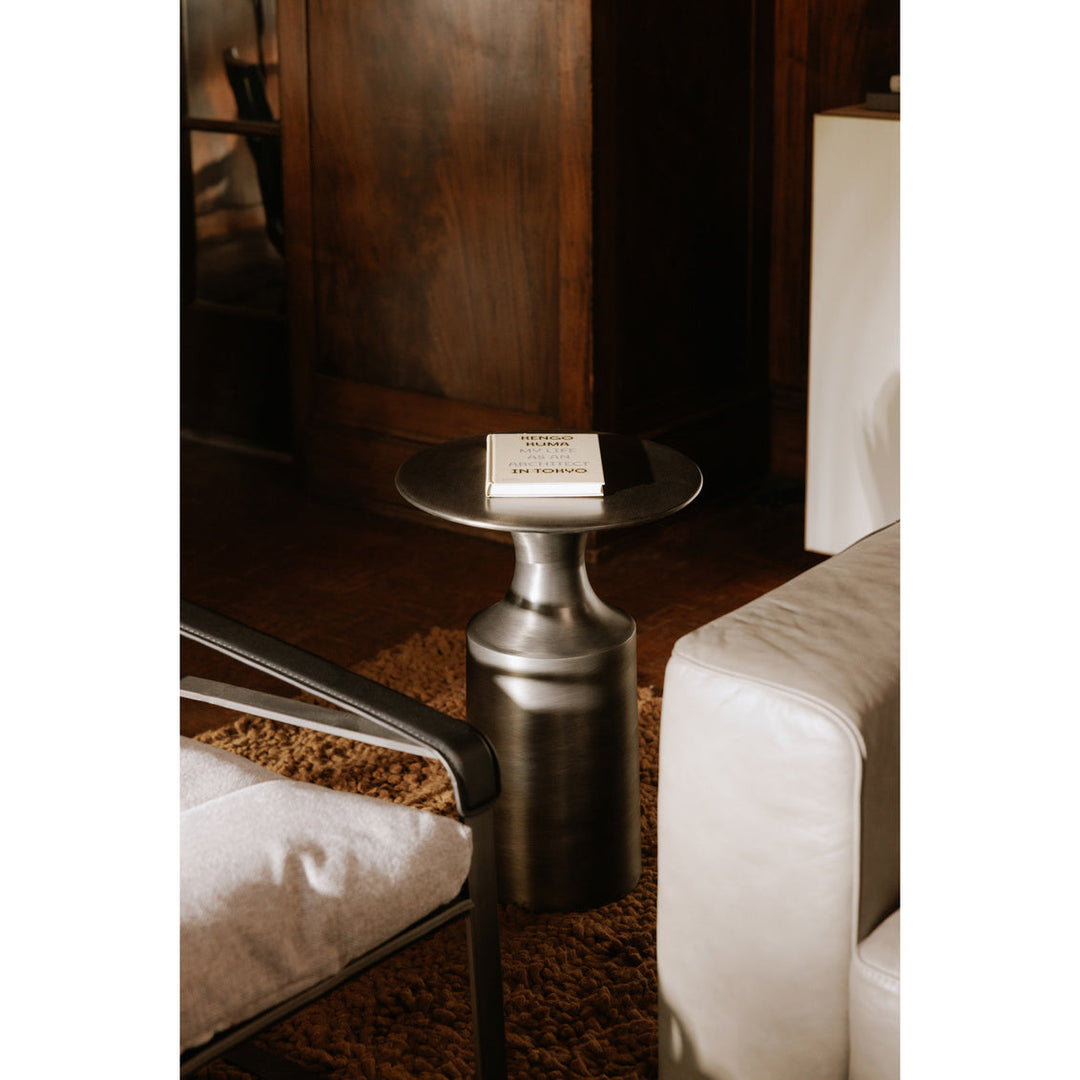 Rassa Polished Zinc Accent Table