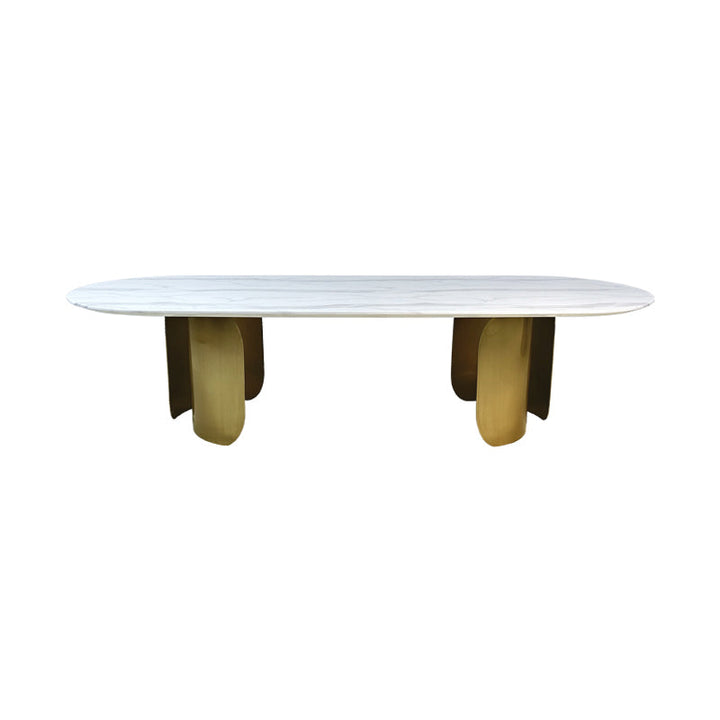 Oval Marble Dining Table -8 Persons