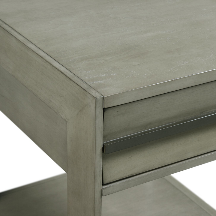 Gordon Rectangular End Table In Grey