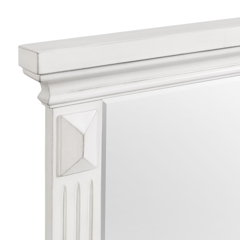 Calloway 7-Drawer Dresser w/ Mirror Set in White