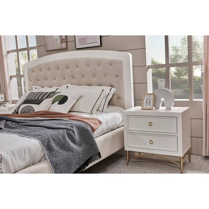 Pearl White Bed