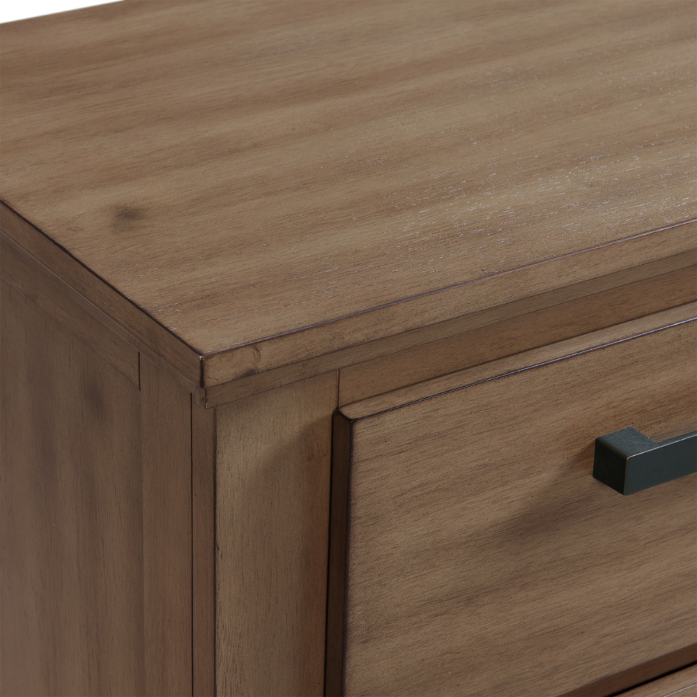 Jolene 2-Drawer Nightstand W/ Usb In Grey