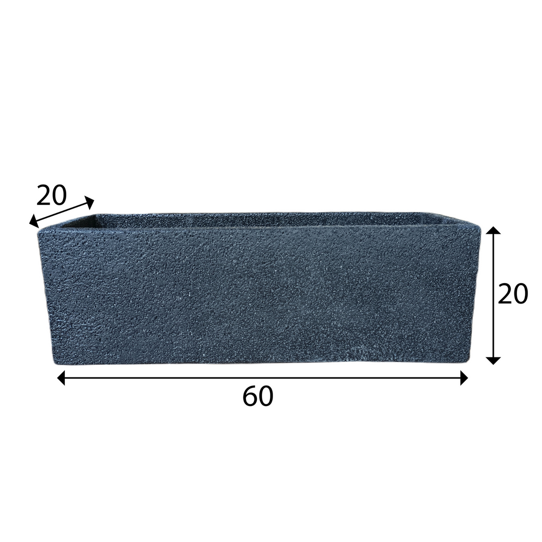 Black Foam Indoor/Outdoor Plant Pot By Roots 20W*60D*20H.