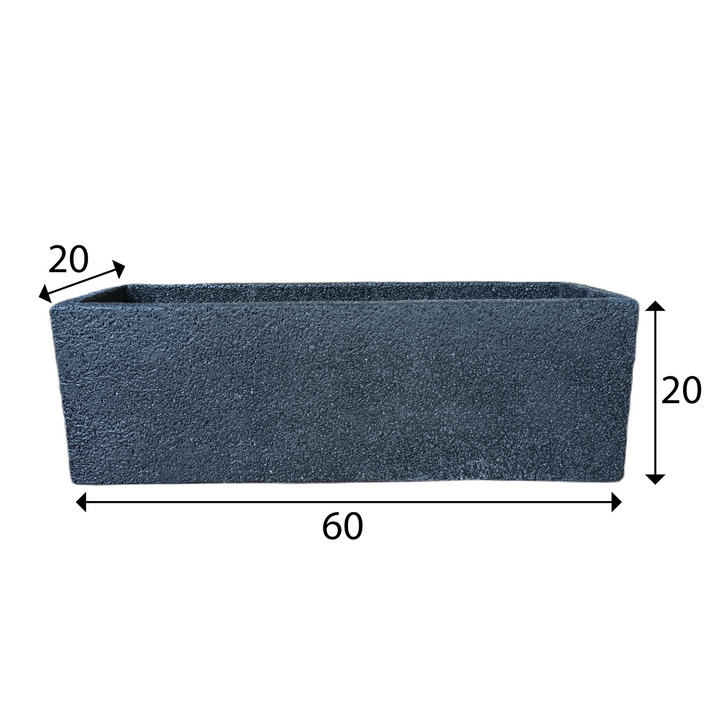 Black Foam Indoor/Outdoor Plant Pot By Roots 20W*60D*20H.