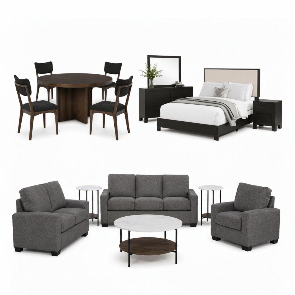 Home in One Collection – Bedroom, Living & Dining Furniture Package 3