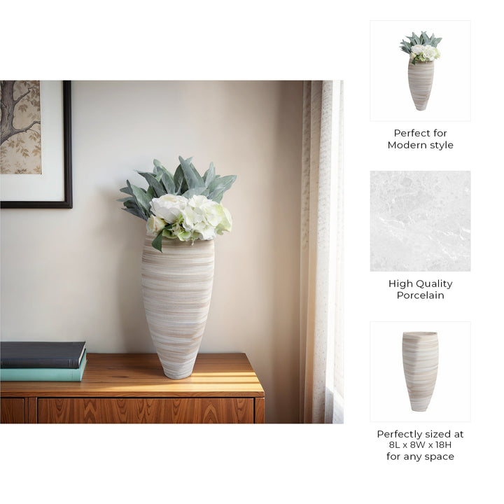 Asmara 3d Printed Porcelain Vase, Multi
