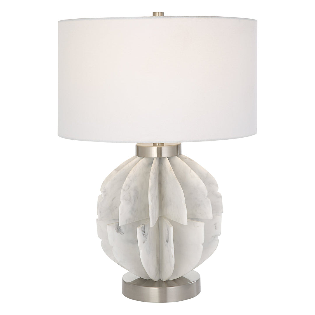 Uttermost Repetition White Marble Table Lamp