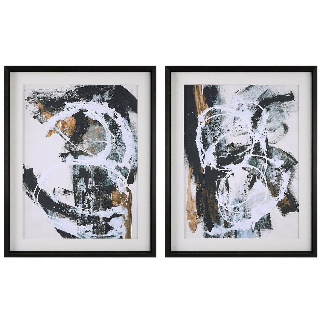 Uttermost Winterland Abstract Prints, Set/2