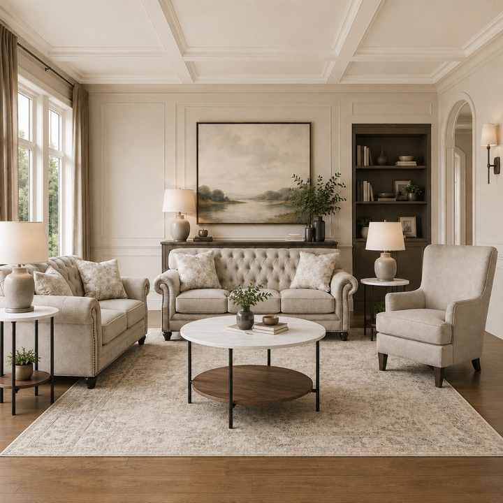 Katahdin Sofa Set with Free Wrenwich Occasional Table Set (3/CN)