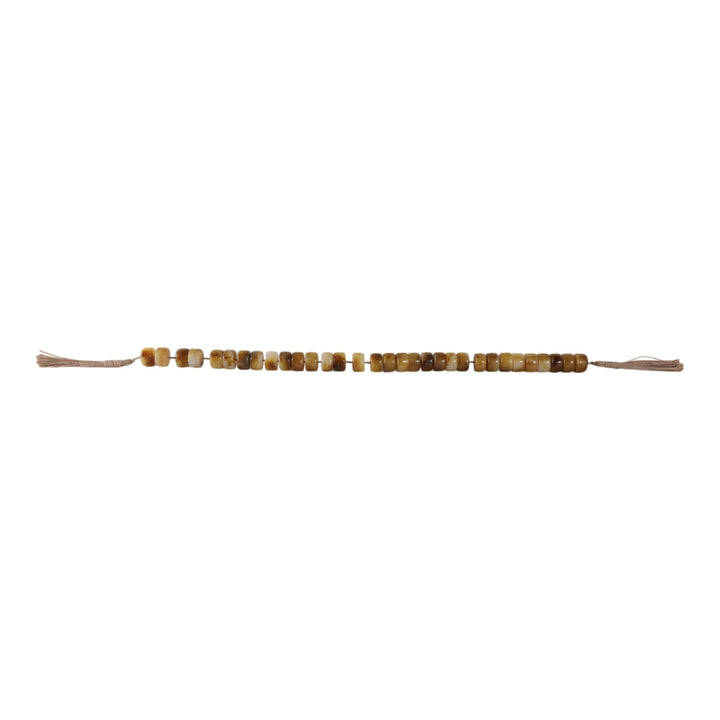 38" CYLINDER 1" RESIN BEADED GARLAND, BROWN