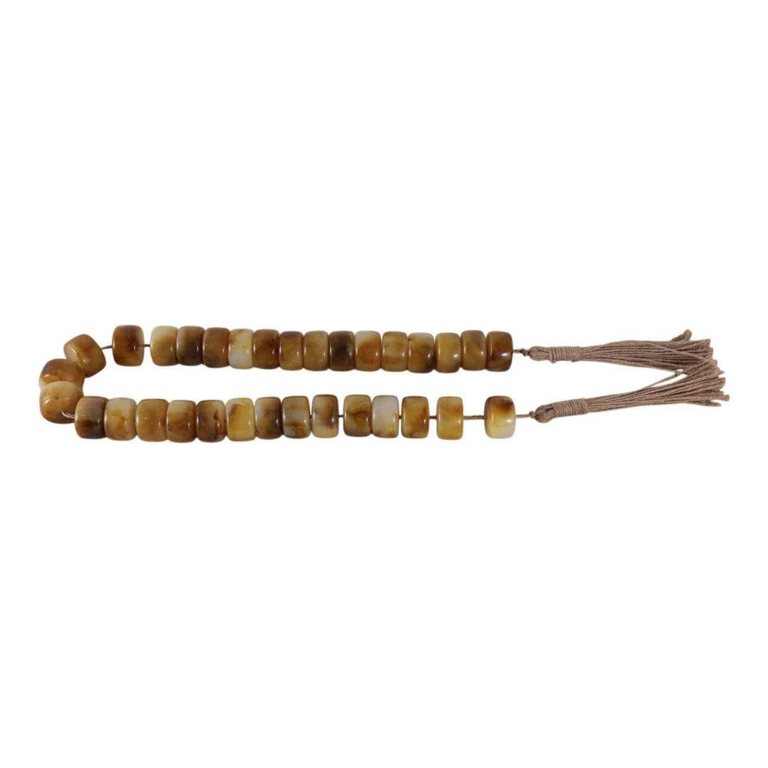 38" CYLINDER 1" RESIN BEADED GARLAND, BROWN