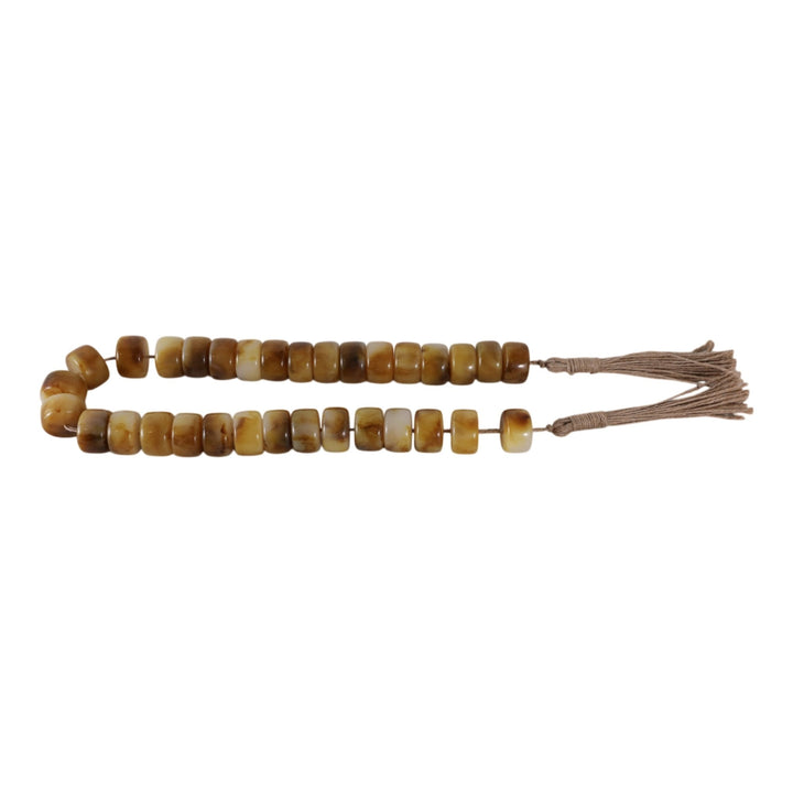 38" CYLINDER 1" RESIN BEADED GARLAND, BROWN
