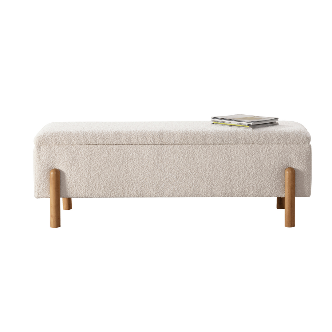 Cozy Haven Cream Bench x W140