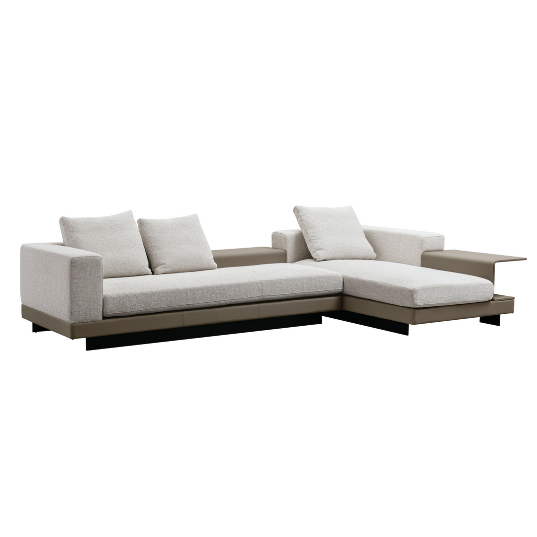 Timeless Treasures White/Oatmeal Sectional W334