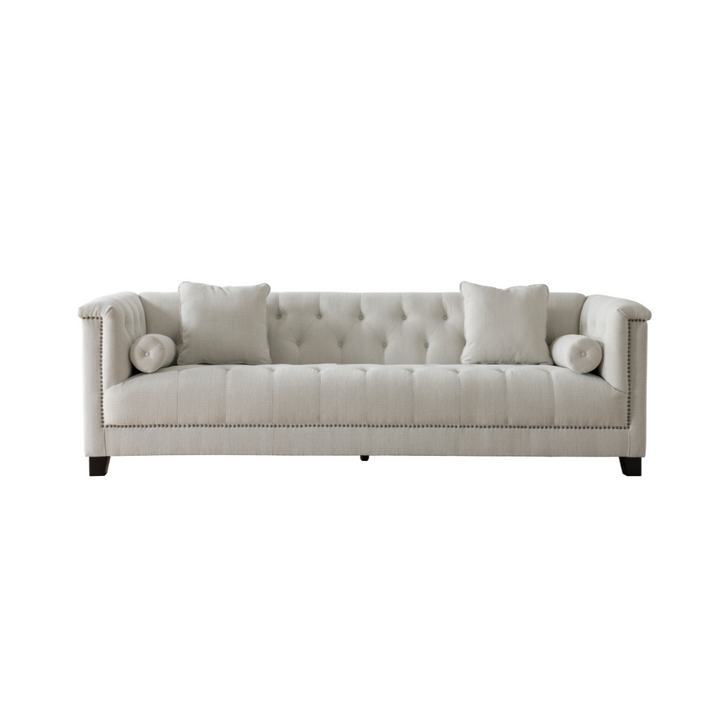 Alabid Linen off-White Sofa (216cm)