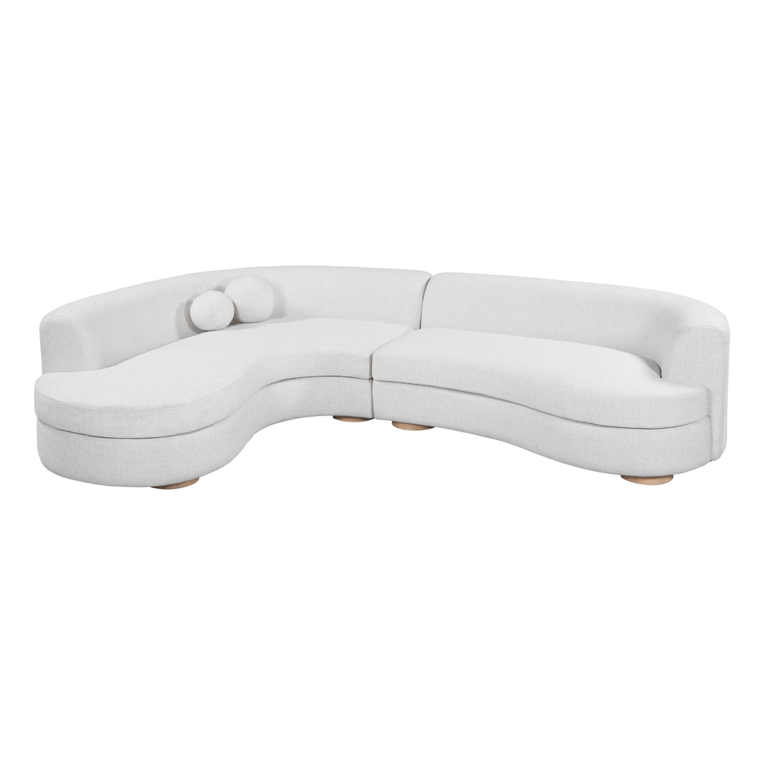 Snow Linen Beige Left Chaise Sectional