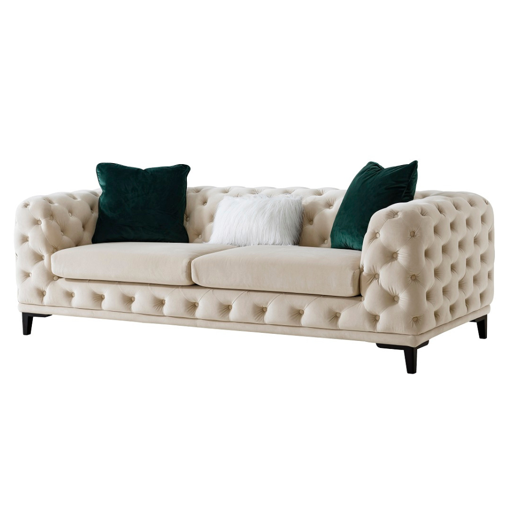 Statement Tuft Off-White Sofa (231cm)