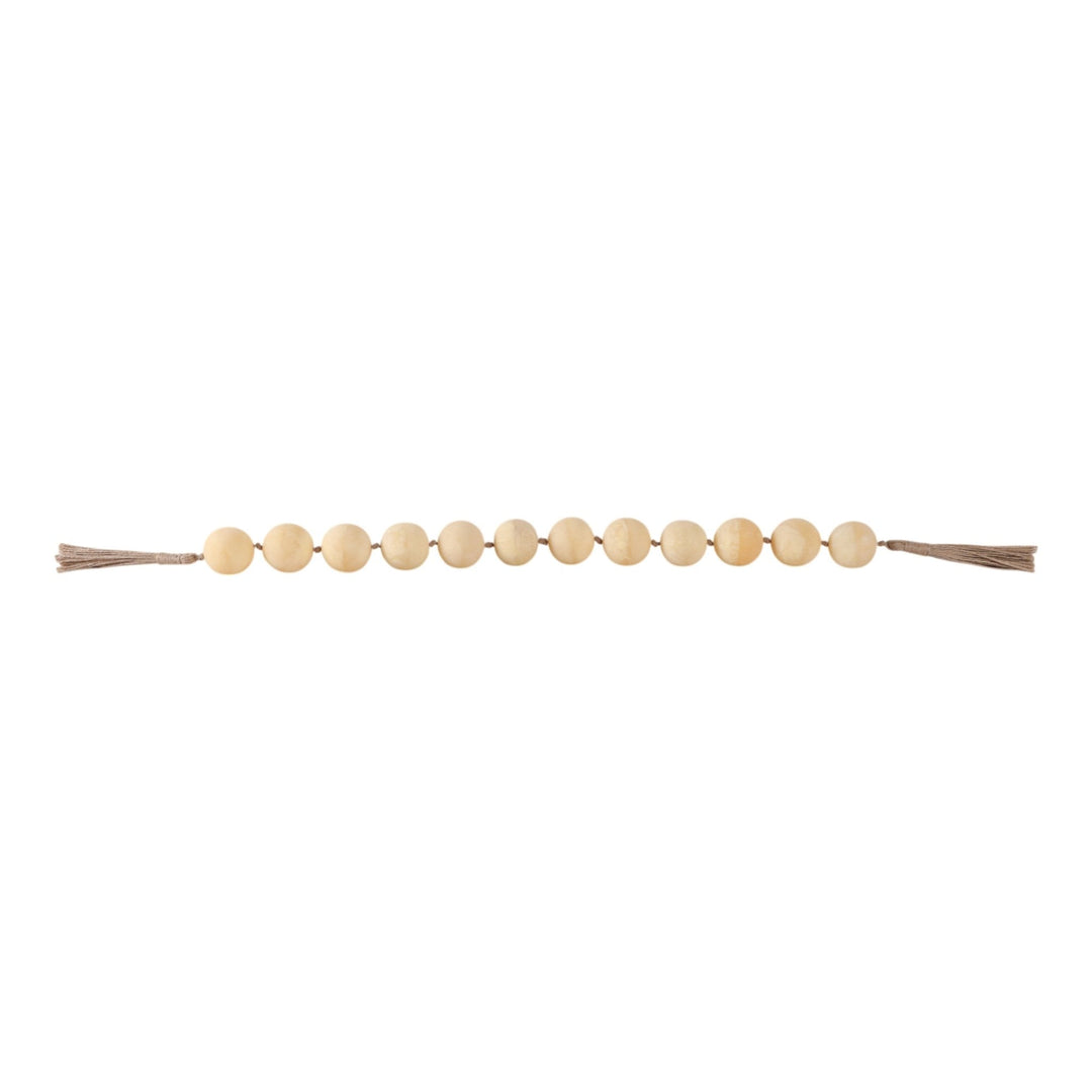 40" SWIRLED 2" RESIN BEADED GARLAND, IVORY