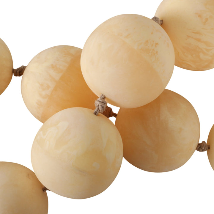 40" SWIRLED 2" RESIN BEADED GARLAND, IVORY
