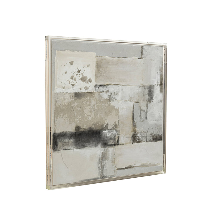 40X40 LYNTON ACRYLIC FRAME HANDPAINTED WALL ART