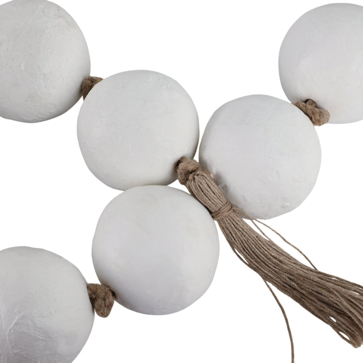 44X3" ECOMIX BEAD GARLAND, WHITE