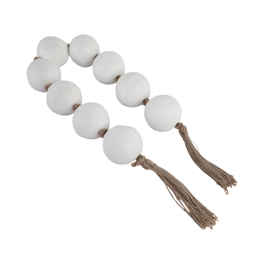 44X3" ECOMIX BEAD GARLAND, WHITE
