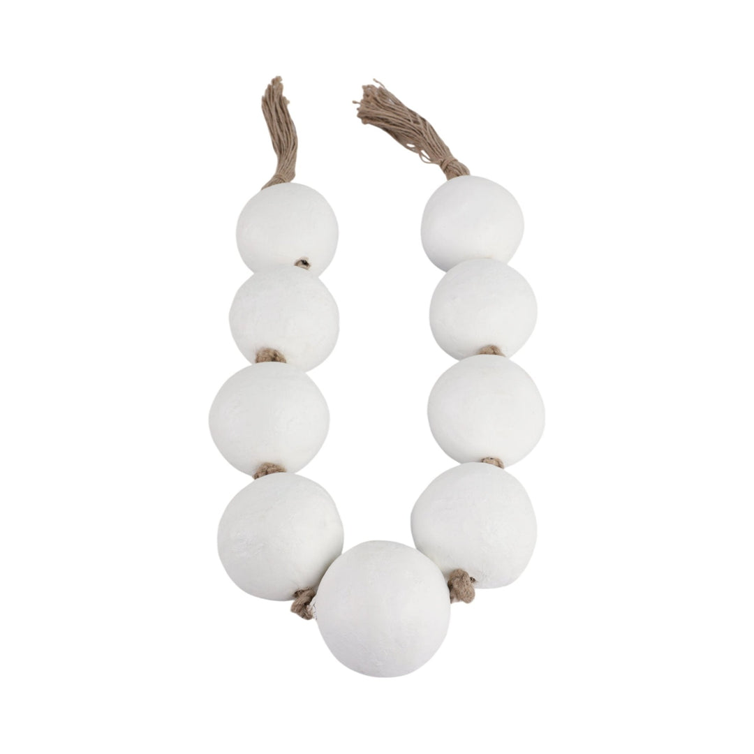 44X3" ECOMIX BEAD GARLAND, WHITE